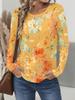 Vintage Floral 3D Print Women's Crew Neck Long Sleeve T-Shirts Comfortable Fashion Tops Tee Y2k Clothes Harajuku Female Clothing