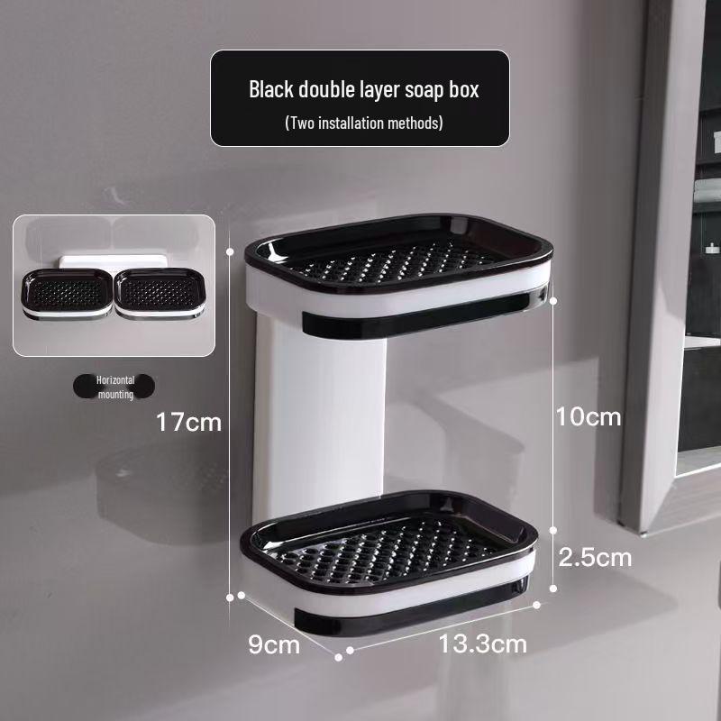 Creative Wall-Mounted Soap Holder with Draining Rack and Scent Cover
