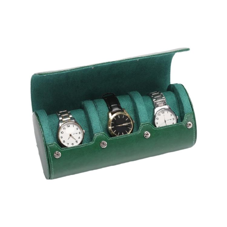 Watch Organizer Watch Storage Box Leather Watch Case PU Material for Watches 1 зелёный
