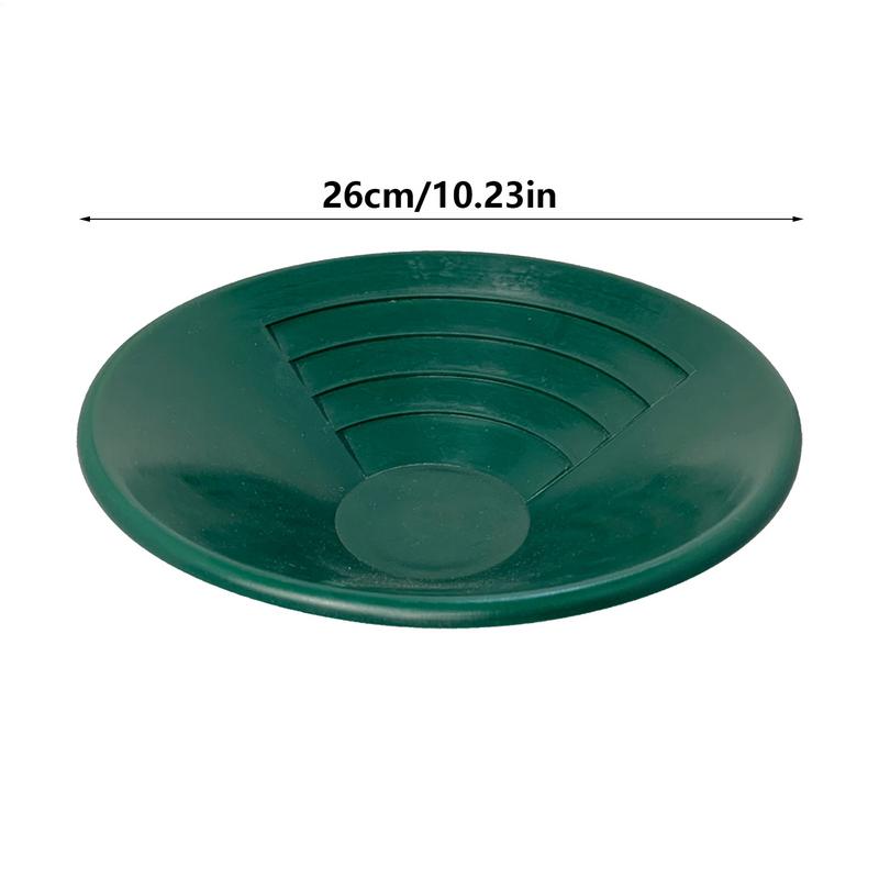 Gold Washing Pan ABS Gold Sifting Classifier Green Gold Pan Washing Sieve Tray Accessory Fall-Resistant Gold Basin Tray