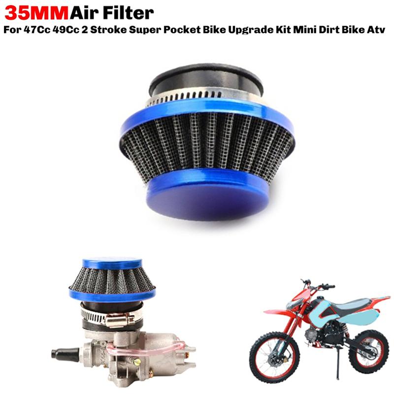 For 47/49Cc Pocket Bike MINI Dirt Bike Universal Motorcycle 35MM Air Filter Carburetor Interface Air Filter