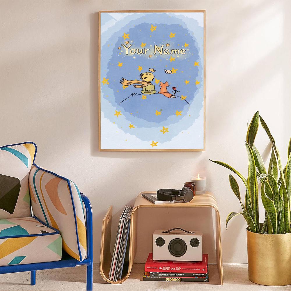 Little Prince Customize Your Name Diamond Painting Round Diamond Rhinestones Mosaic Diamond Embroidery Wall Paintings Rhinestones Gift Frameless