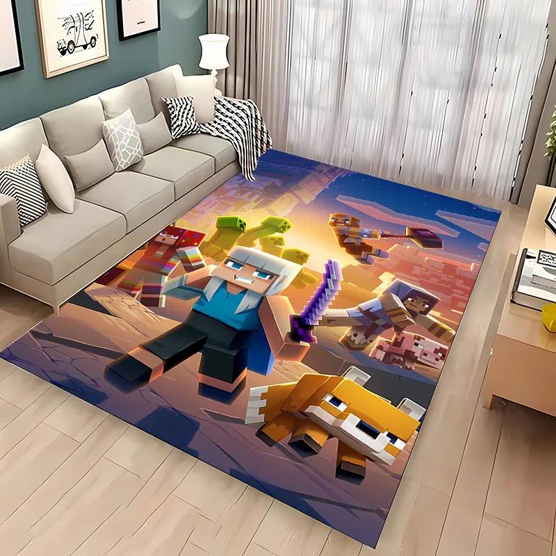 

3D Друк M-M1necraft Килим для Вітальні Спальні Коридору Alfombra Протиковзкий М який Килимок Зонування Диванний Доріжка Домашній Декор Килимок Подарунок 150x220cm (59x86in)