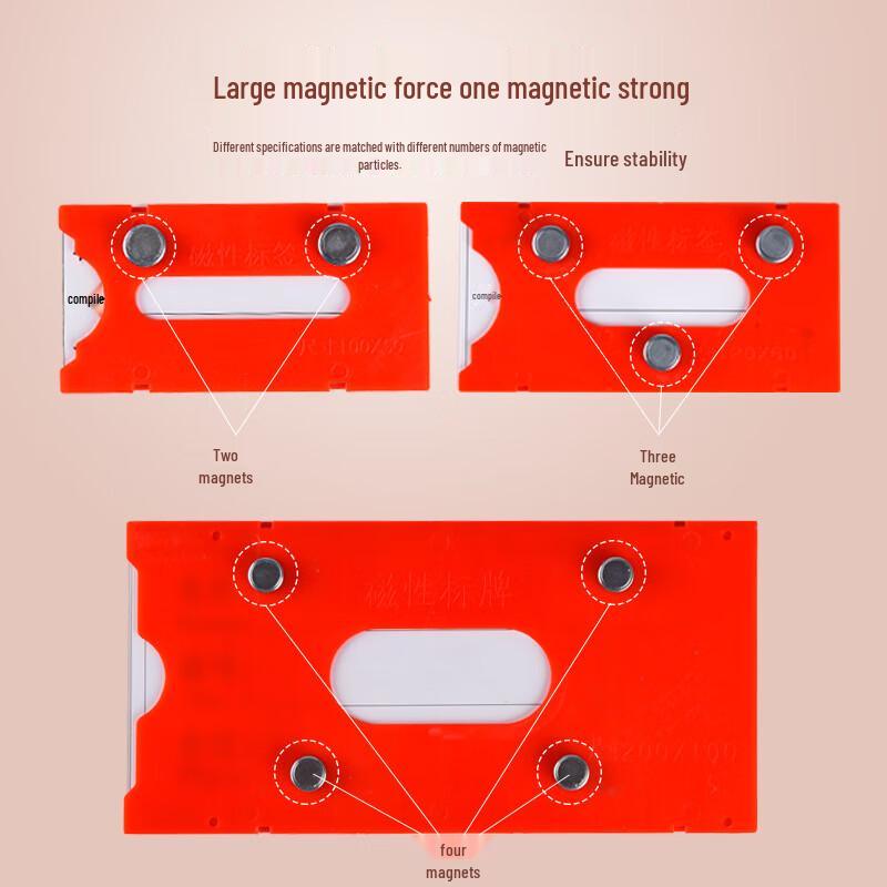 Magnetic Warehouse Shelf Label Holders