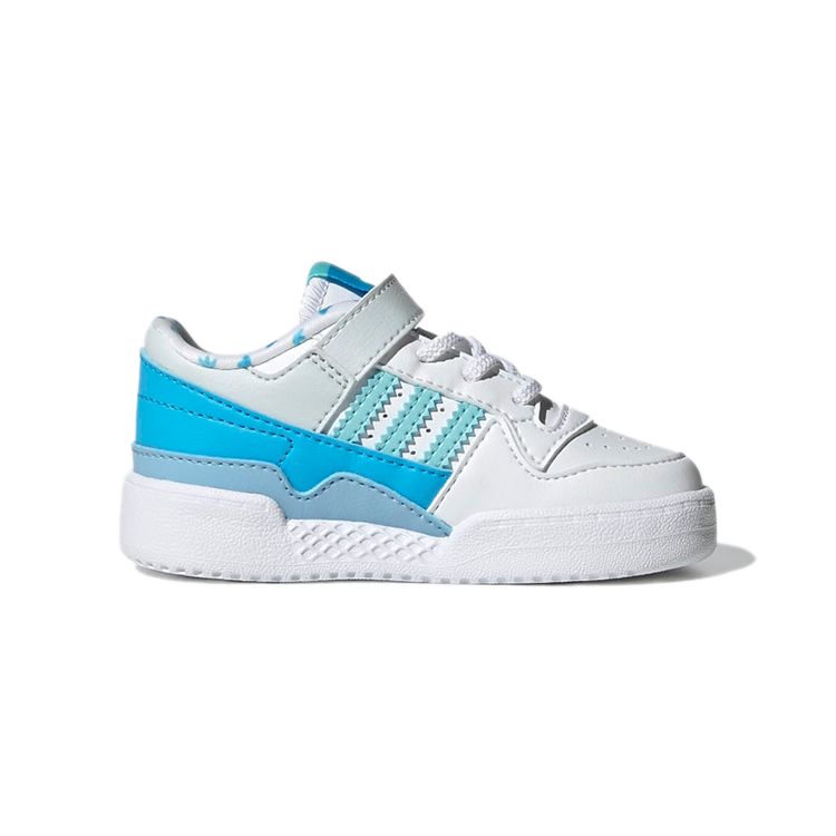 Adidas Originals Forum Low Casual Durable Low-Top Skate Shoes Baby Sneaker White Blue GZ0801