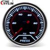 52mm Analog Led White Case Oil Pressure Gauge 12V Mechanical Pointer OIL Press Meter for Racing Smoke Len Car Accessories