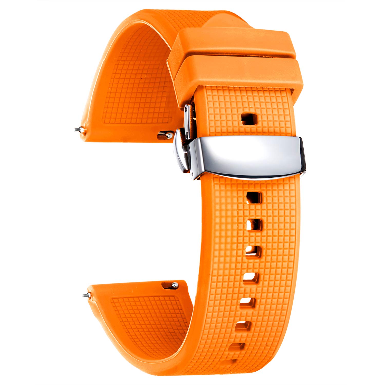 

BINLUN Watch Band, Silicone Rubber Watch Belt, Smart Watch Belt, 18mm, 19mm, 20mm, 21mm, 21MM