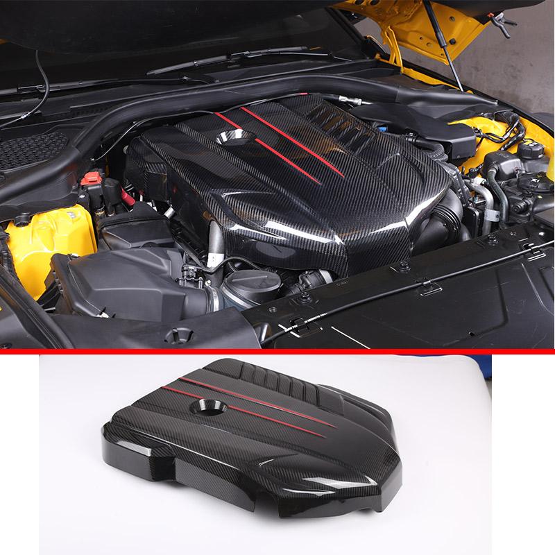 Real Carbon Fiber For Toyota Supra MK5 A90 2019-2025 Center Console Steering Wheel Interior Gear Decoration Mirror Trim Sticker