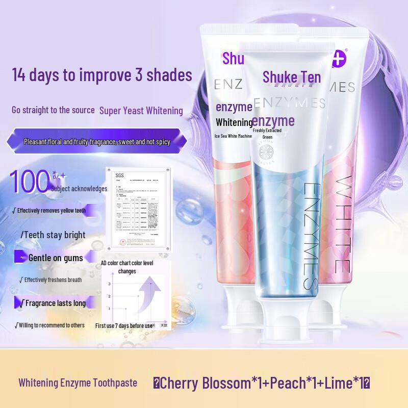 Sakyp Whitening Enzyme Toothpaste, 3-Pack