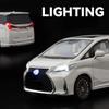 1/18 Lexuss LM300 MPV Alaşım Kaslı Araba Modeli Ses ve Işık Geri Çekmeli Oyuncak Koleksiyonluk Doğum Günü Hediyesi