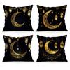 Golden Crescent During Ramadan Pillowcase Bedroom Sofa Cushion Cover 100% Polyester Living Room Cushion Pillowcase Home Decor