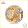 Genuine Copper Sunflower Charm Bead Elements 3Mm Handcraft Project Holiday High-Grade Jewelry Creation Present Choice Crafting Work