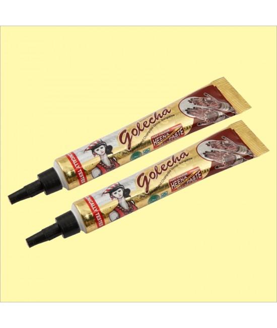 Golecha Gold Maroon Henna Tube 10 TUBE