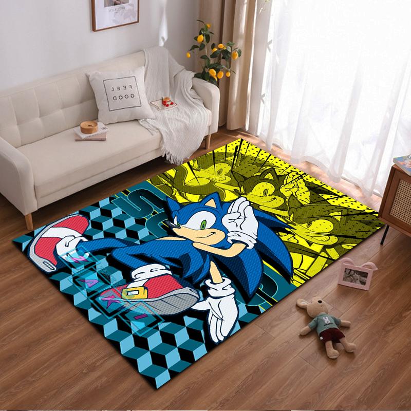 Colorful Cartoon Character Carpet with Blue and Yellow Pattern Design Suitable for use as an anti-slip for living room bedroom sofas 40x60cm( 15x23in )