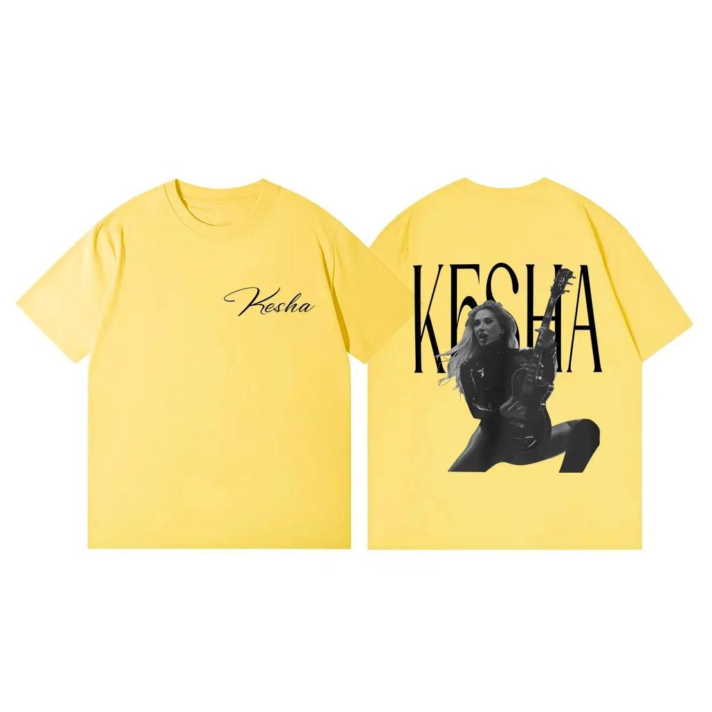 Summer Casual Fashion Loose T-shirts Kesha The Freedom Tour 2026 Merch T-shirt Unisex Women Vintage Aesthetic Short Sleeve T Shirts