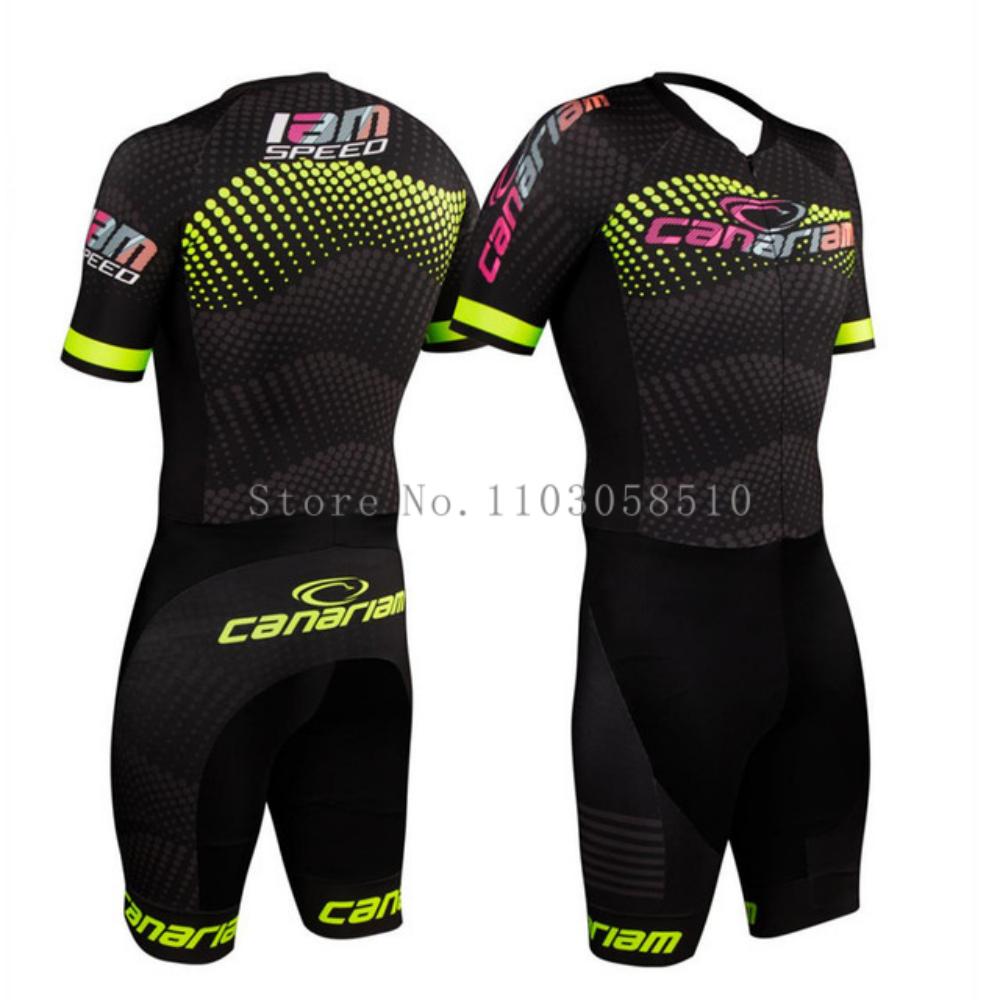 Canariam Men's Skate Suit Roller Skate Speed Race Fast Skat Speed Skats Ciclismo Skating Jumpsuit Pro Team Tights Skinsuit 2025