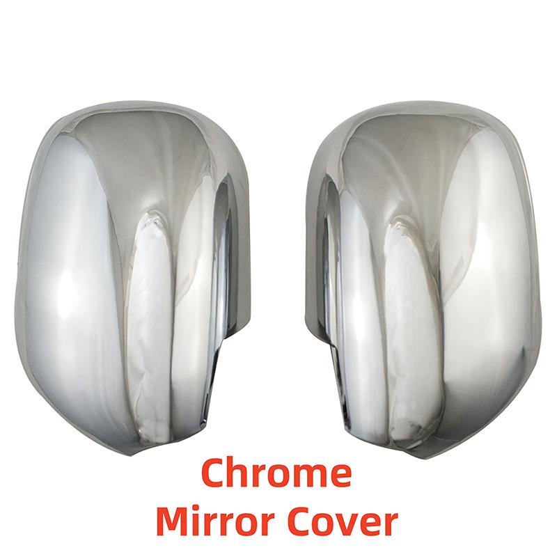 Car Decoration Door Mirror Cover For Toyota Hilux Surf 4Runner 2003-2009 Car Rearview Accessories Carbon Fiber Chrome Silver