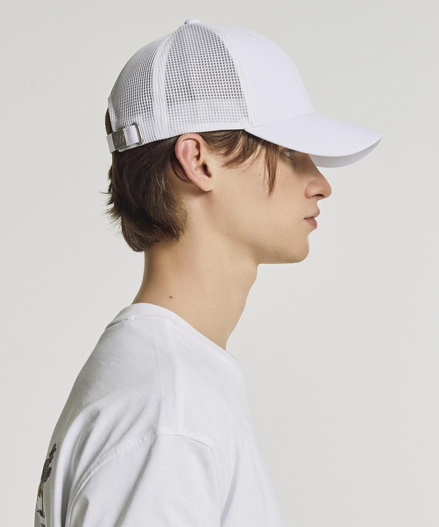 Nyuballanseu Nbgdgf2202 / Frozen Mesh Structure Ball Cap (White)
