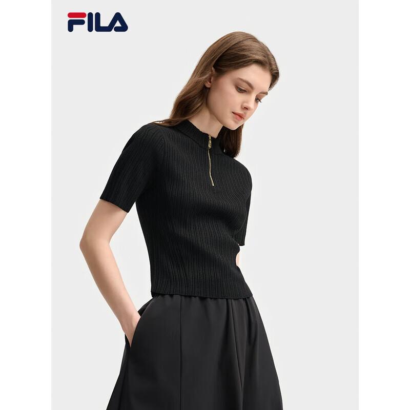 Fila Women s Half-Zip Knit Short Sleeve Top M