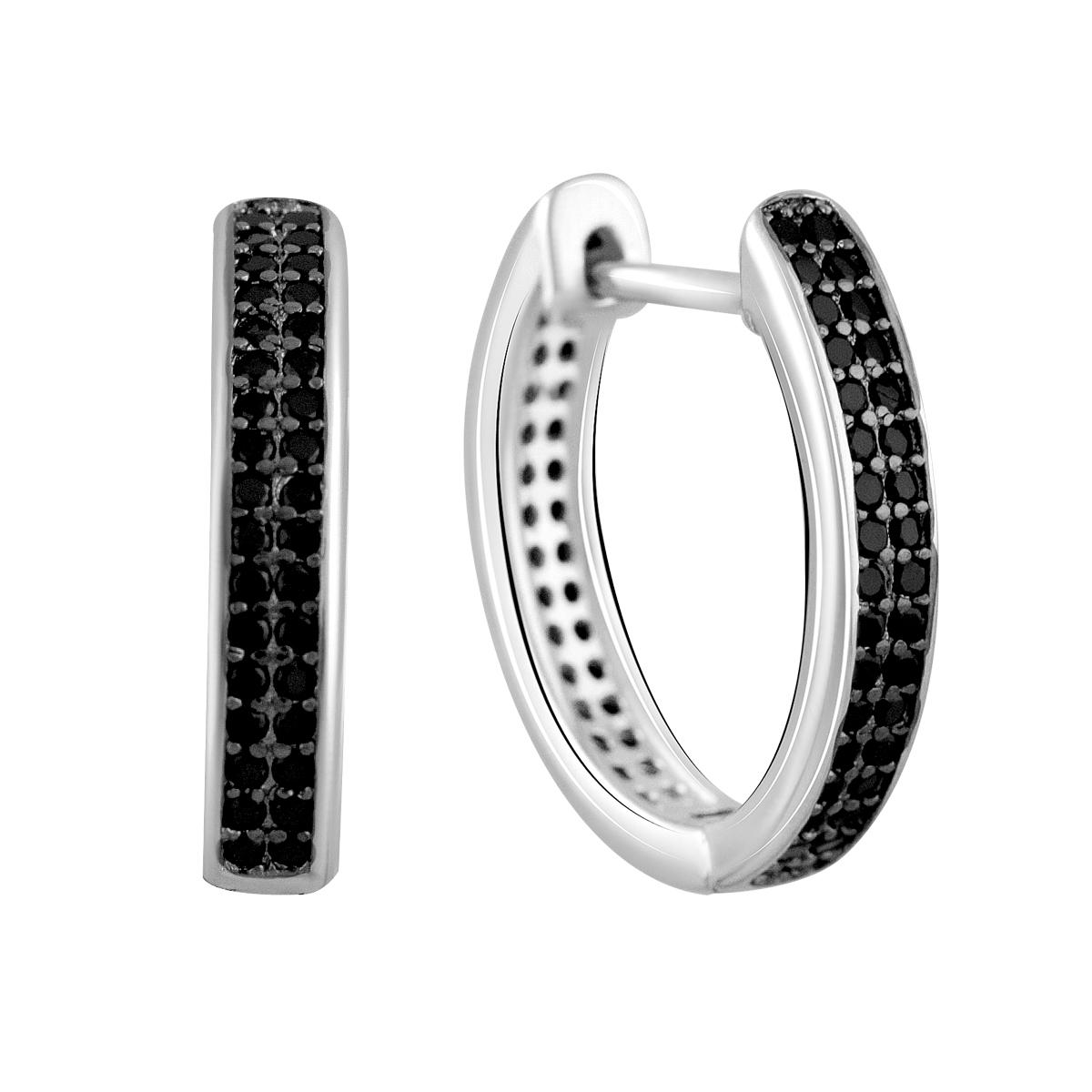 

Срібні сережки з фіанітами (2129844) білий