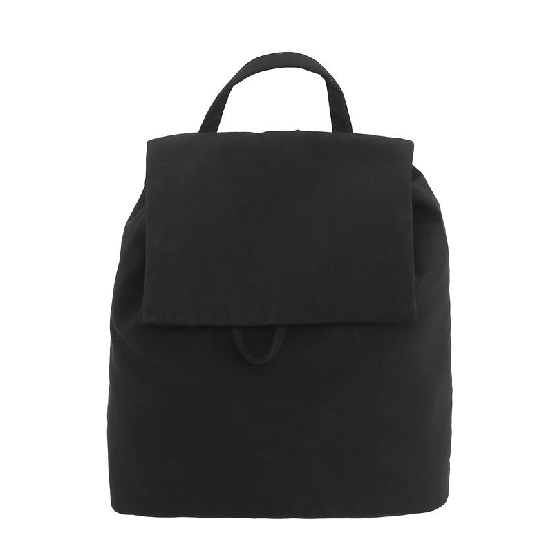 

Lightweight Backpack Canvas Shoulder Bag Women Travel Backpack Simple Stylish Outdoor Spring Outing Tour Small Size Durable Bag чёрный