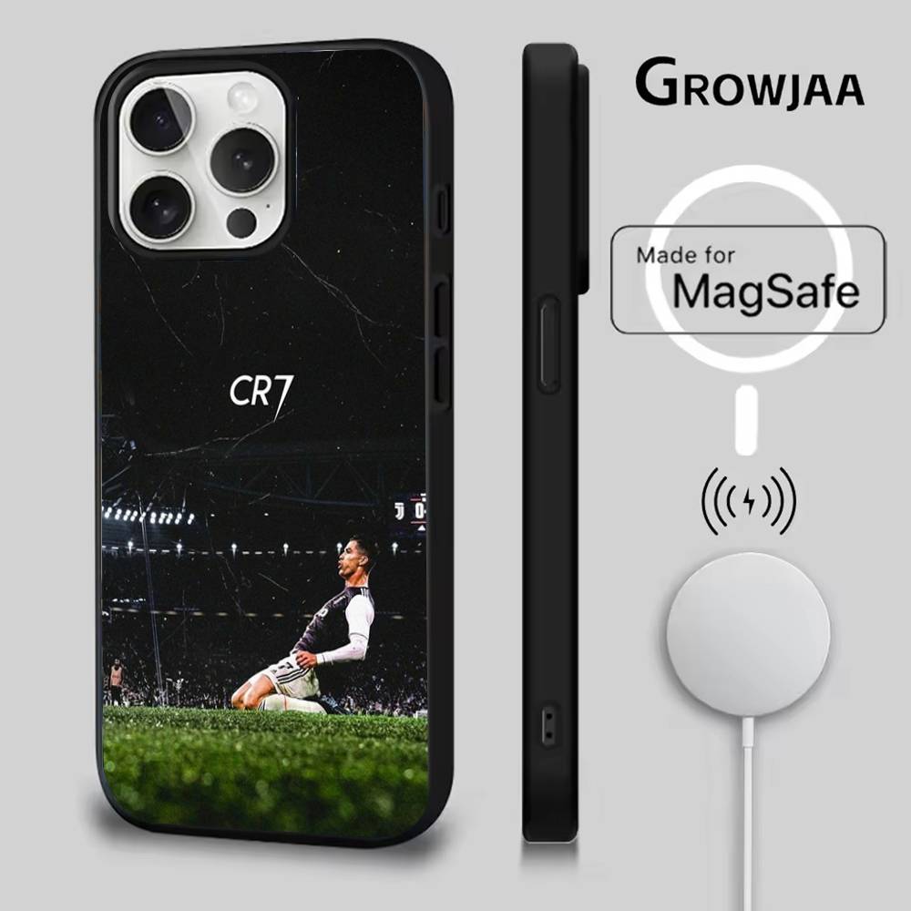 

Футбольный чехол C-CR7 R-RonaldoS-S для iPhone 16e, 16, 15, 14, 13, 12, 11, Plus, Pro, Max, Mini с магнитной беспроводной зарядкой MagSafe iPhone12mini