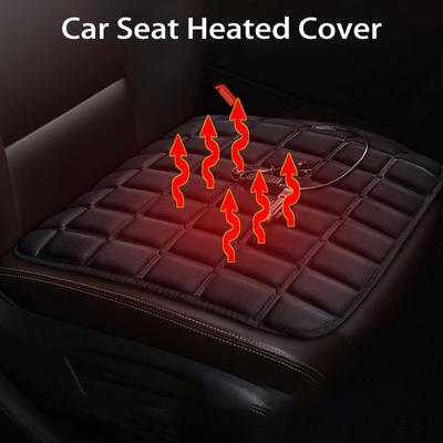 Housse de Siège Chauffante 12V à Température Réglable Coussin Chauffant Électrique 40W Coussin Chauffant pour Siège de Voiture Coussin Antidérapant d'Hiver
