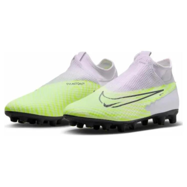 Nike Phantom GX HG Hard Ground Soccer Shoes Men's White Green (Unisex) Soccer Shoes DH3849705
