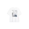 Li Ning Sports Lifestyle Series Letter Logo Printed Round Neck Short Sleeve T-Shirt Men Tops Standard-White AHST751-1