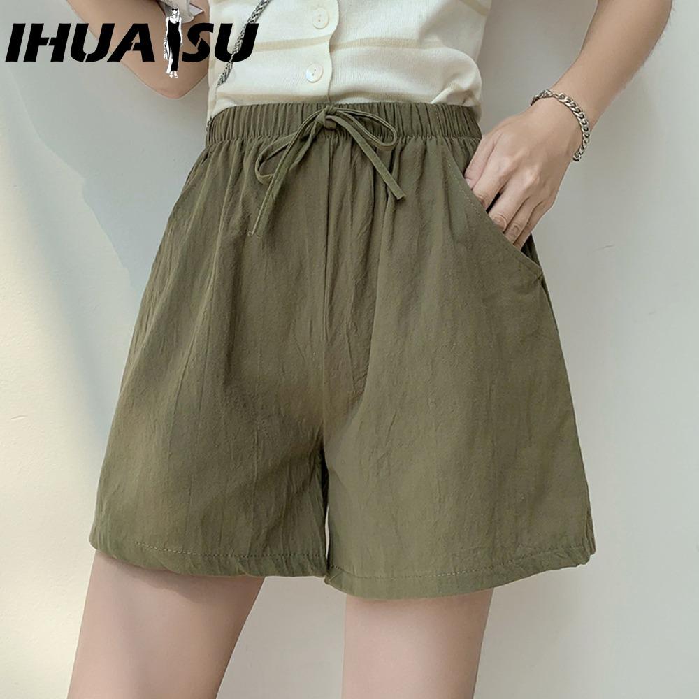 

IHUASU Женские модные повседневные летние весенние шорты XXL армия зеленый