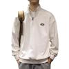 Men's Trendy Loose Half-Zip Stand Collar Sports Hoodie 2025 Spring/Autumn Collection