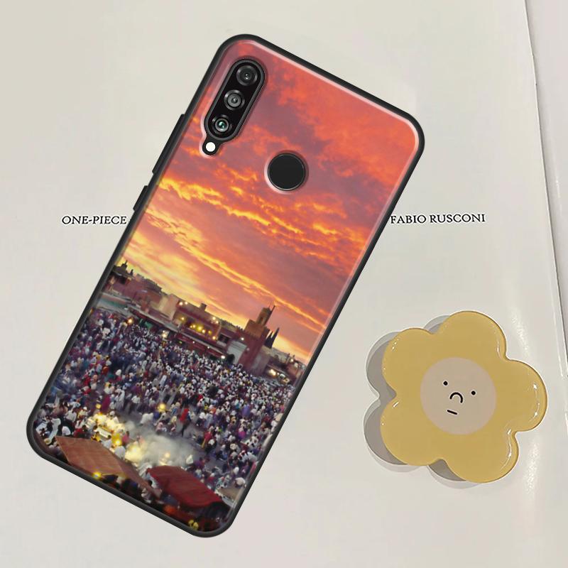 Morocco Moroccan Flag For Huawei Nova Y60 Y70 Y90 Y61 Y91 3i 7i 8i 11i Nova 11 9 10 SE P20 P40 Lite P30 Pro Case
