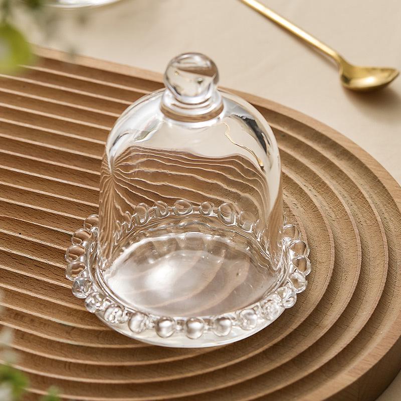 Transparent Cake Cover and Tray for Desserts, Mini Display Stand for Afternoon Tea or Fruit Tasting.