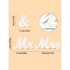 3 Stück/Set Weiße Holzbuchstaben Mr und Miss, Set, Mr & Mrs Schild für Hochzeitstisch, Partydekoration Haupttisch Hochzeit Holzbuchstabe