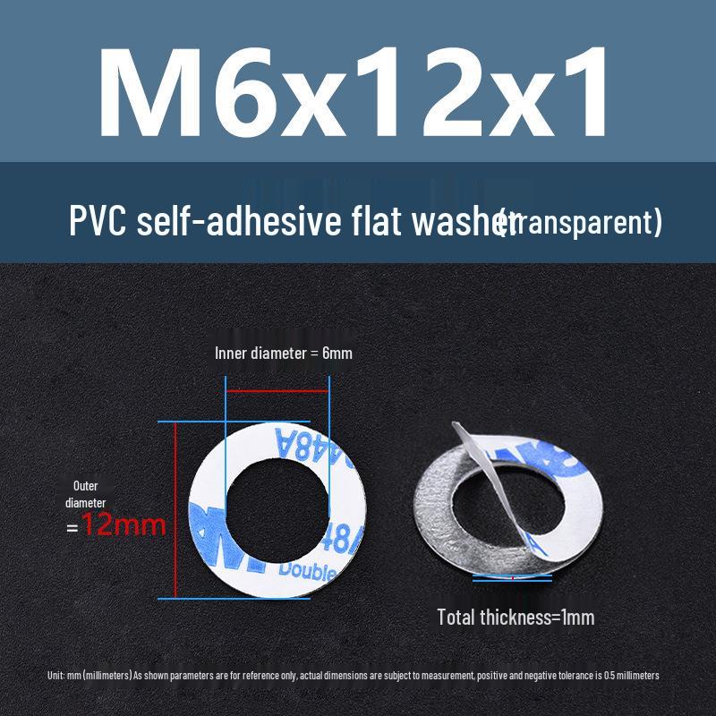 Yigu Adhesive PVC Transparent Washer: Single-Sided Insulating Pad with Screw Gasket