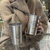 New  Stainless Steel Coffee Mug with Straw Lid Portable Coffee Cup Drinking Beer Milk Water Cup Restaurant Bar Party 500ml