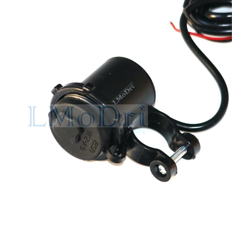 LMoDri Univerzální Motocyklový Vodotěsný Adaptér USB Nabíječky Elektrokola Řídítka Napájení Port Zásuvka pro Telefon GPS