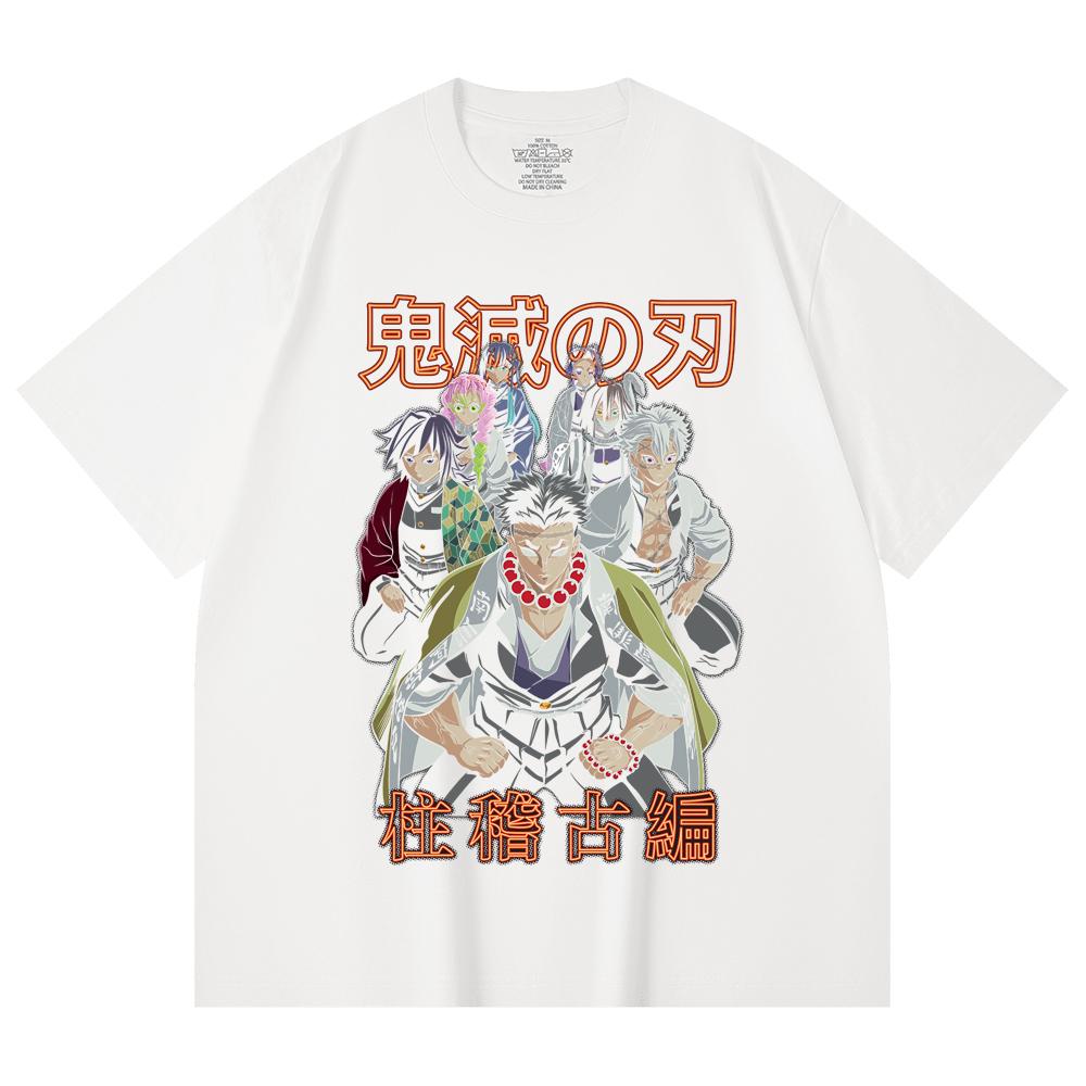 230 Gsm 100% Cotton Demon Slayer V22 Hashiras Print Unisex Heavy Cotton T Shirt