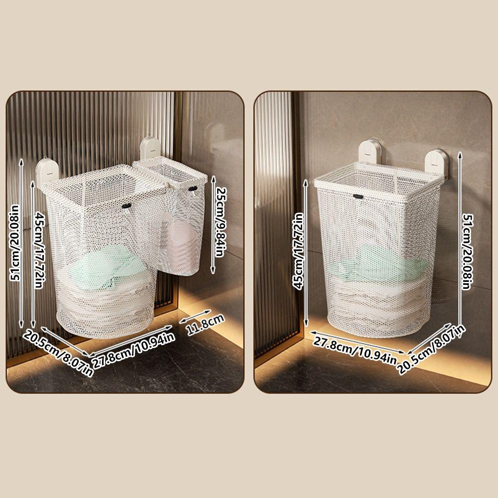 Breathable Design Hanging Laundry Basket Mesh Material Laundry Sorter  Bathroom Storage