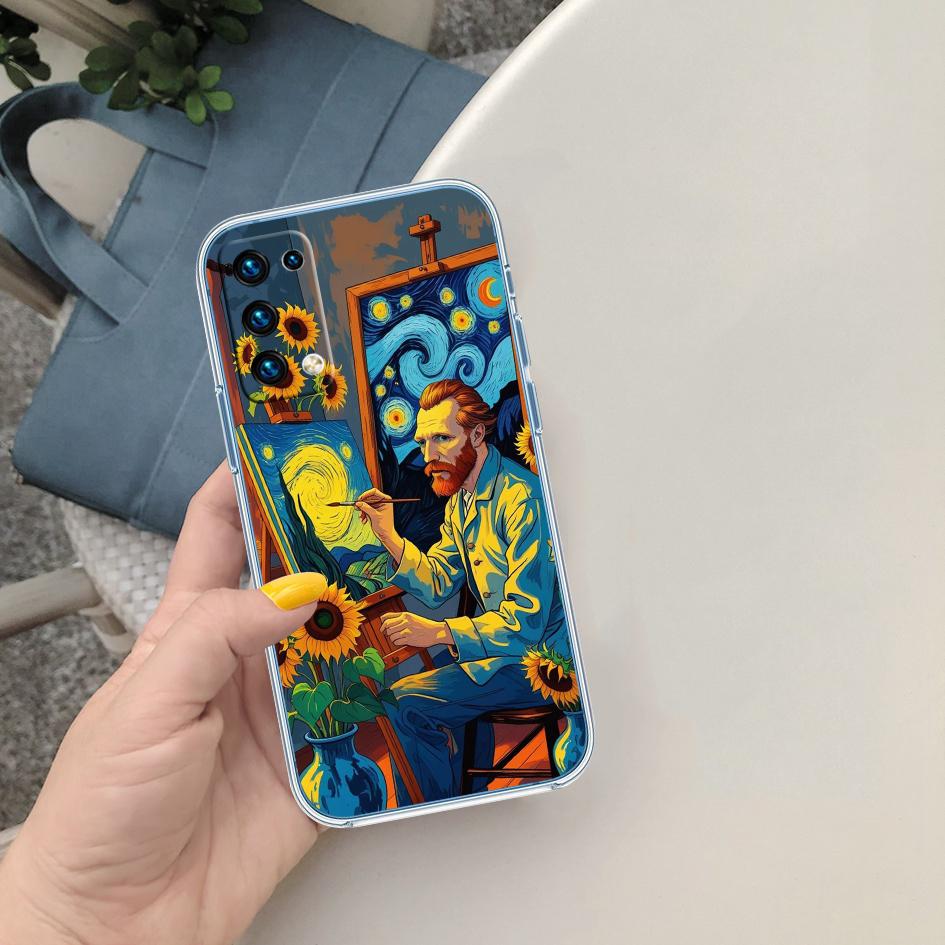 PP59 Starry Night Van Gogh Painting Case for Motorola G10 G20 G30 G31 G32 G34 G35 G41 G42 G50 G51 G52 G55 G60 G62 G71 G72 G75