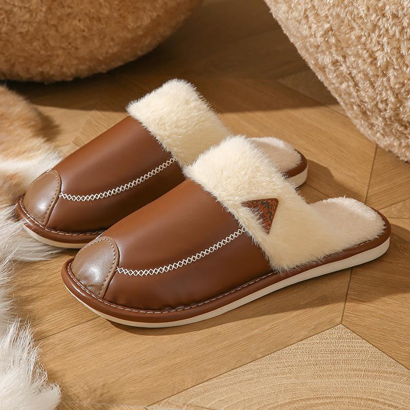 Bavlněné pantofle pro ženy na jaro, podzim a zimu, vhodné pro vnitřní použití, protiskluzové domácí, teplé domácí, párové, zimní plyšové pánské pantofle