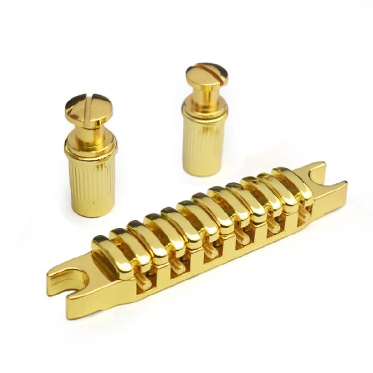 Split Guitar Bridge Tailpiece Electric Guitar Bridge String Space 52MM-10.4x5 Top Hanging String Individual Saddles