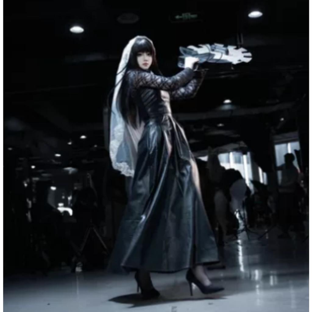 Osaragi Cosplay Anime Sakamoto Days Costume Wig Dress Veil Coat Outfit Women Assassin Shishiba Halloween Carnival Full Set