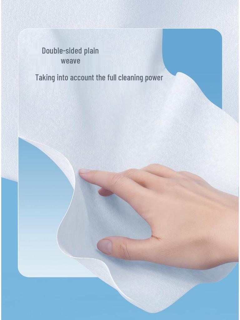Purcotton Soft Dual-Use Disposable Face Towels, M Size (6 Packs) - Pure Cotton Wipes for Dry & Wet Cleaning and Makeup Removal.