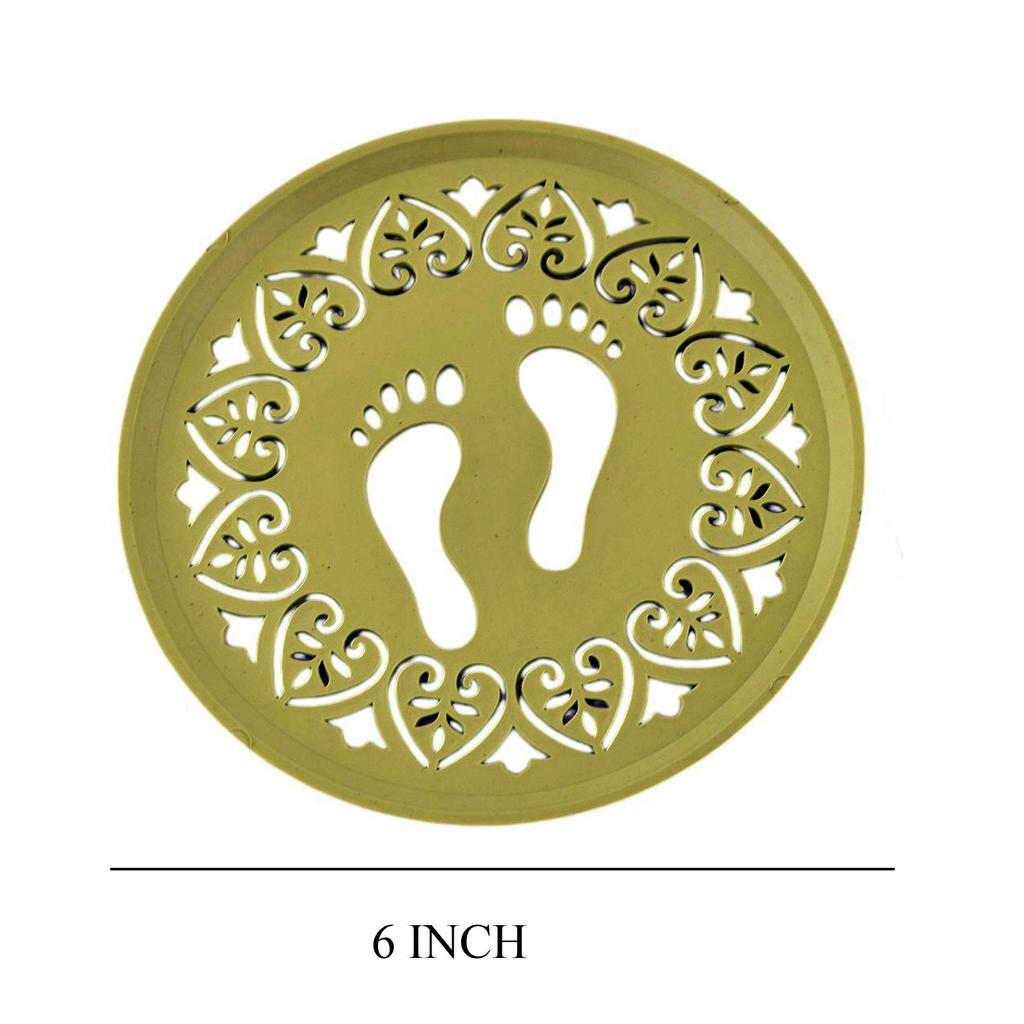 Different Design Ready to Draw Rangoli Making Stencils, Rangoli Plastic Stencils for Floor Decoration (Set of 12, Size 6 Inch)