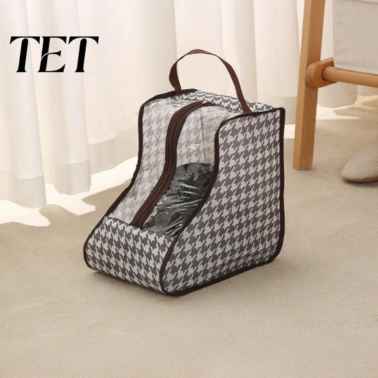 Home Organization Accessories Boots Storage Bag with Zipper And Handle, Portable Transparent PVC Dust Closet Solution Proof Organizer, Dust-proof