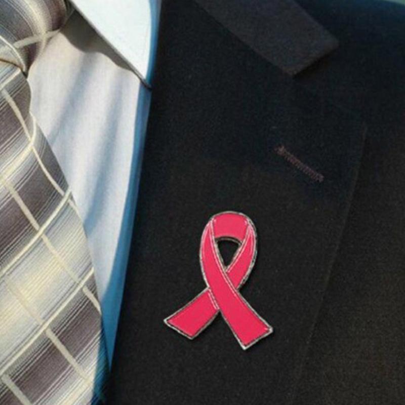 10 Pcs Ribbon Brooch Enamel Pins Jewelry Breast Cancers Awareness Hope Lapel Pin Buttons Badges Clothing Accessories