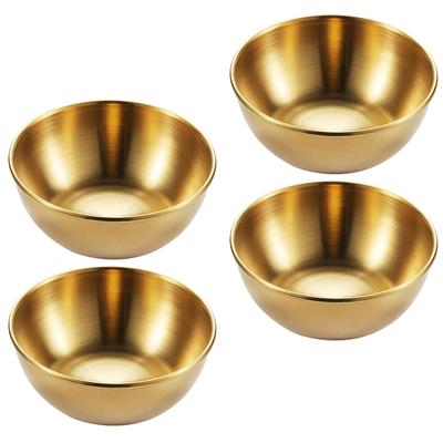 4 stücke Goldene Soße Teller Vorspeise Tablett Edelstahl Sauce Gerichte Gewürz Platten Küche Liefert Platten Gewürz Gericht Platte