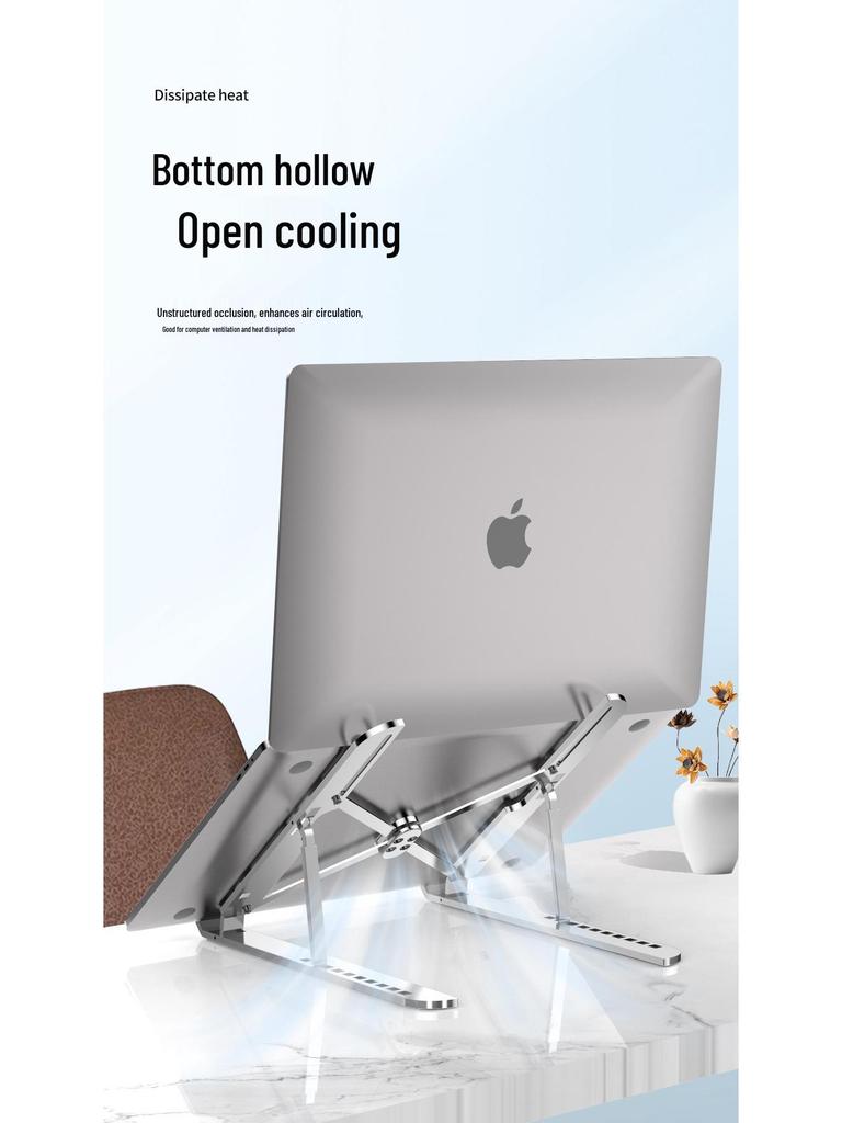 Foldable Aluminum Laptop and Tablet Stand with Cooling and Height Adjustment
