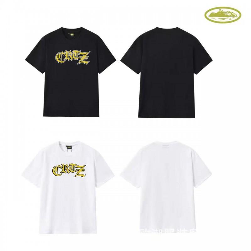 CORT Alcatraz Basic Short Sleeve T-Shirt Phantom Letter Print Couple Streetwear Teens